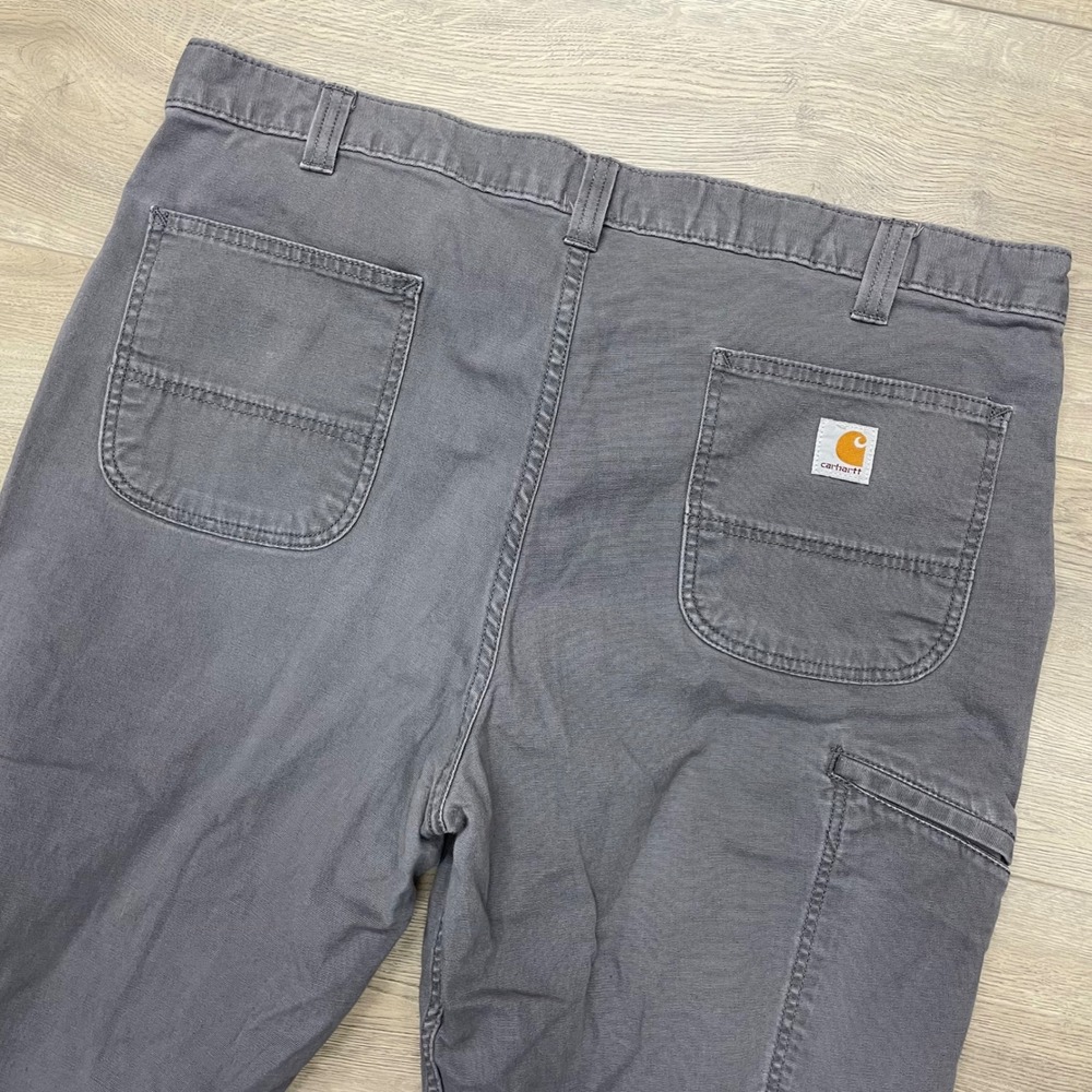 Carhartt Carpenter Pants Mens 40x30 Gray Canvas Workwear Utility FAIR